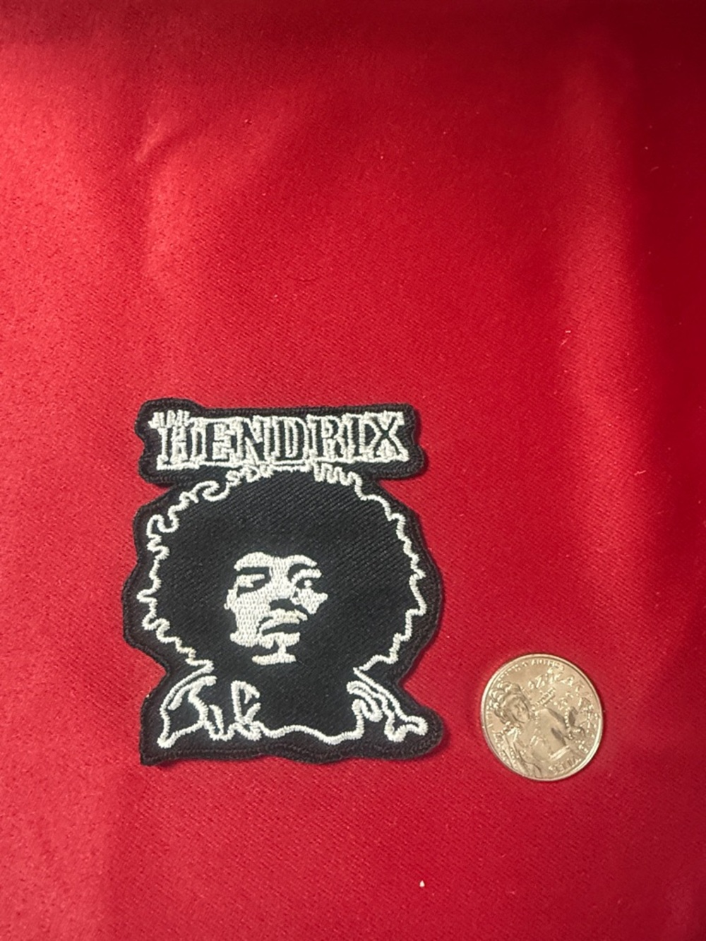 Jimi Hendrix Embroidered Patch - Black & White
